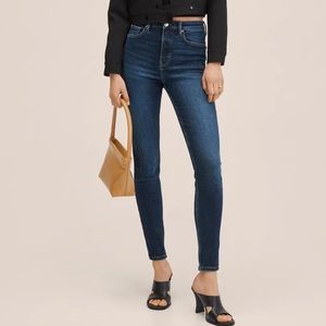 Mango NWT Soho high-waist skinny jeans Dark Blue